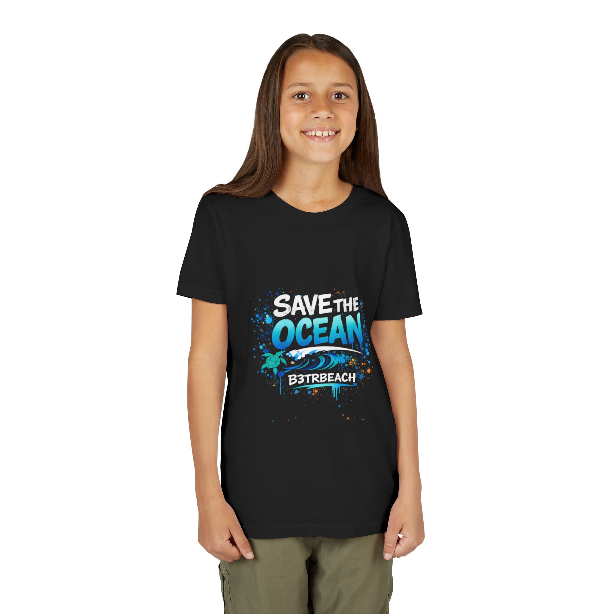 Save the Ocean Youth Tee – B3TRBEACH Ocean Conservation Kids T-Shirt