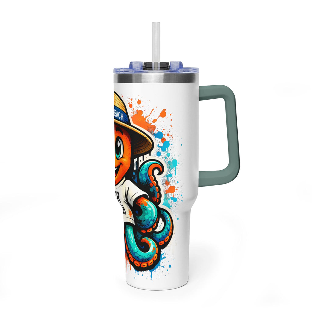 40oz Vacuum Tumbler — B3TR Beach Octopus Design (Insulated Travel Mug)