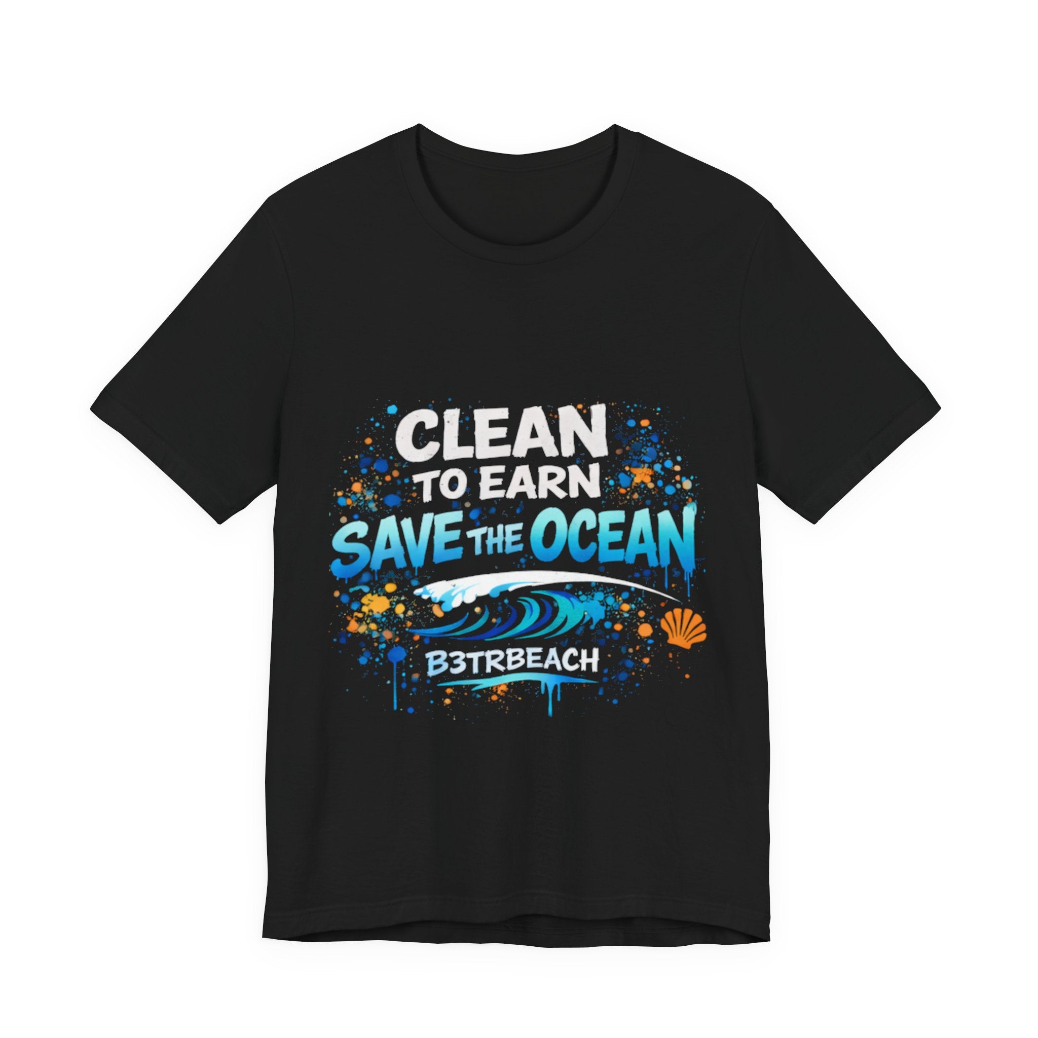 Save the Ocean T-Shirt — "Clean to Earn" Beach Cleanup Tee