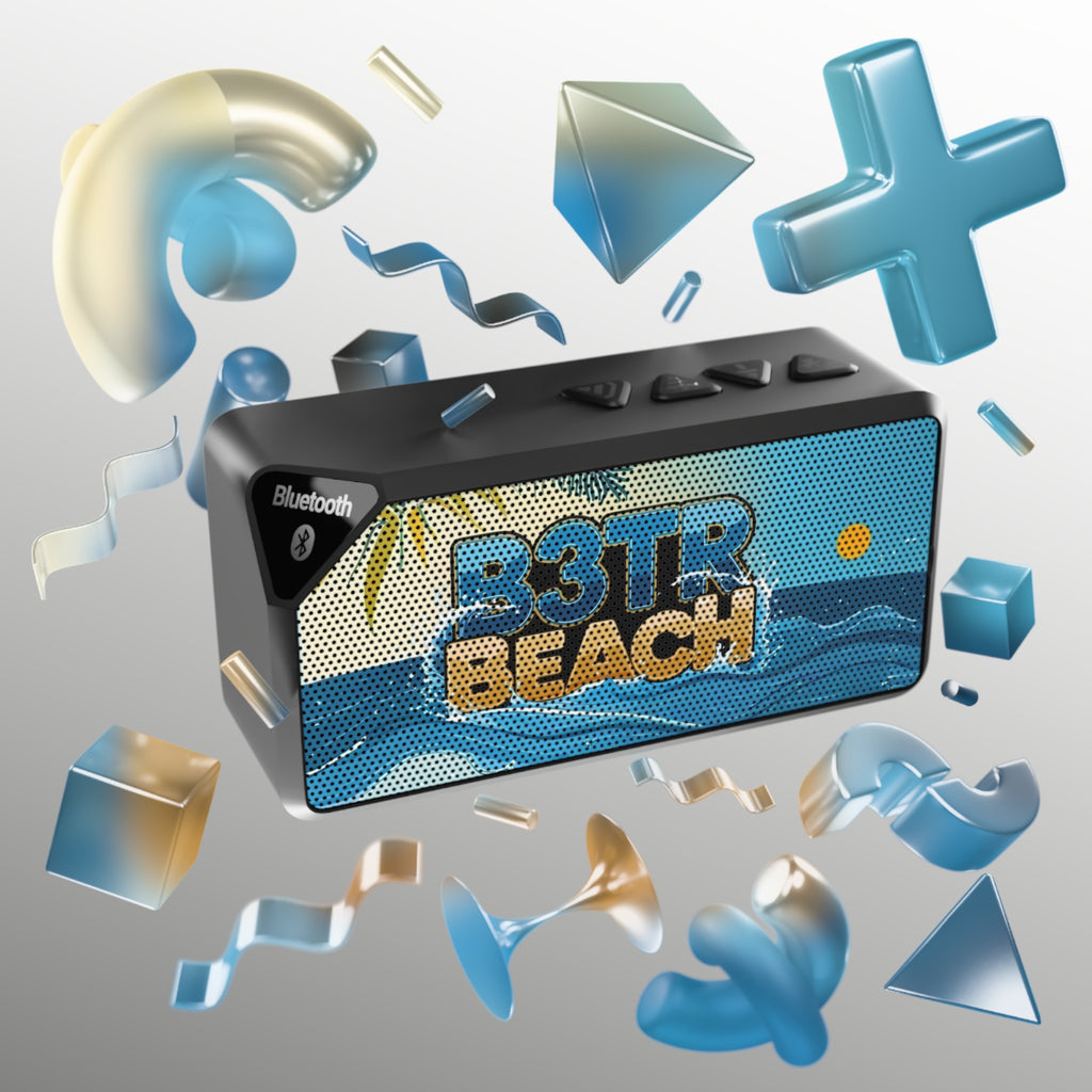 Bluetooth Speaker — B3TR Beach Graphic Portable Speaker