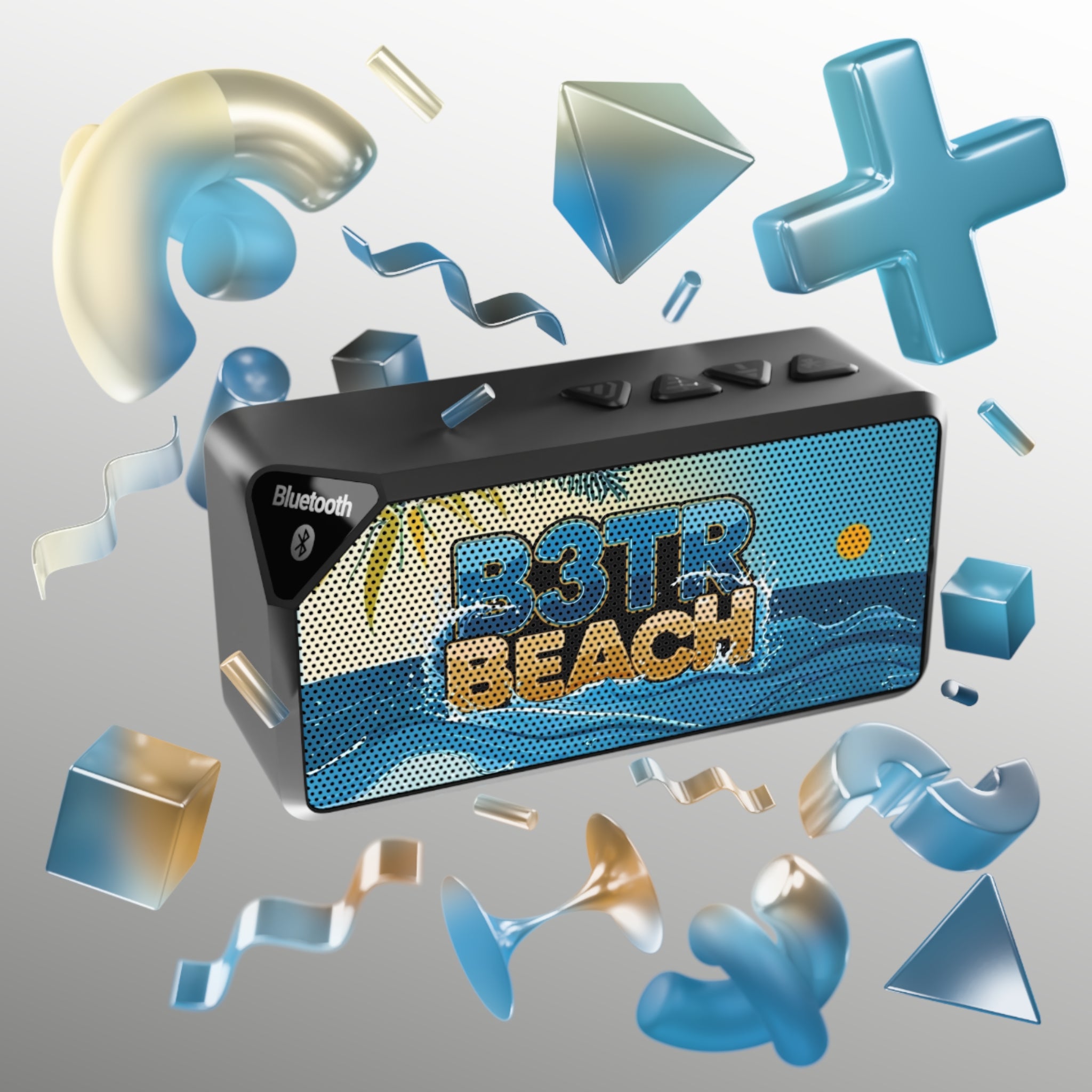 Bluetooth Speaker — B3TR Beach Graphic Portable Speaker