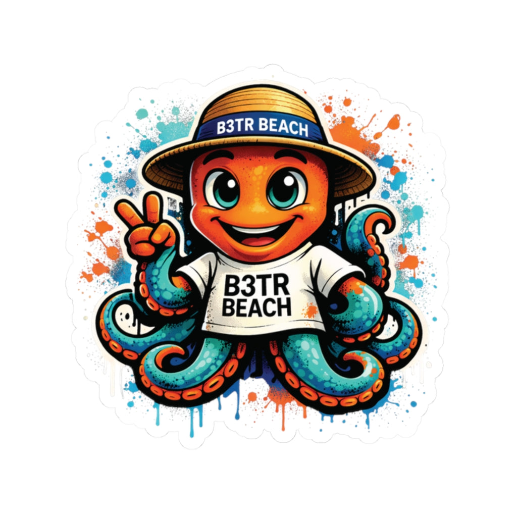 B3TR Beach Inky Sticker — Cute Surf Vibe Kiss-Cut Decal