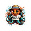 B3TR Beach Inky Sticker — Cute Surf Vibe Kiss-Cut Decal