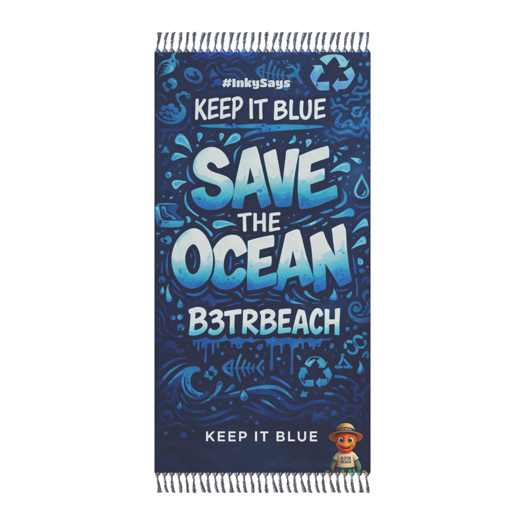 🌊 SAVE THE OCEAN — B3TRBeach Graffiti Towel
