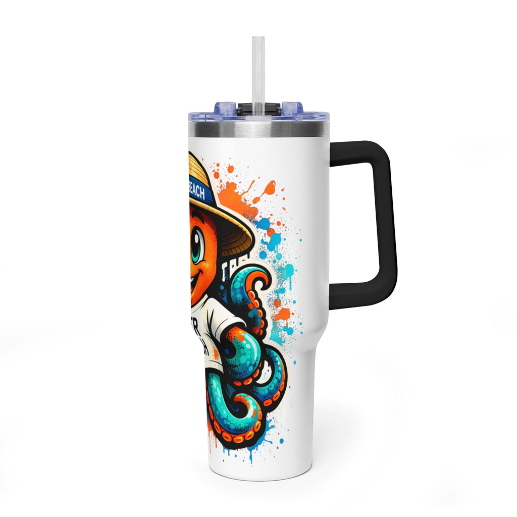 40oz Vacuum Tumbler — B3TR Beach Octopus Design (Insulated Travel Mug)