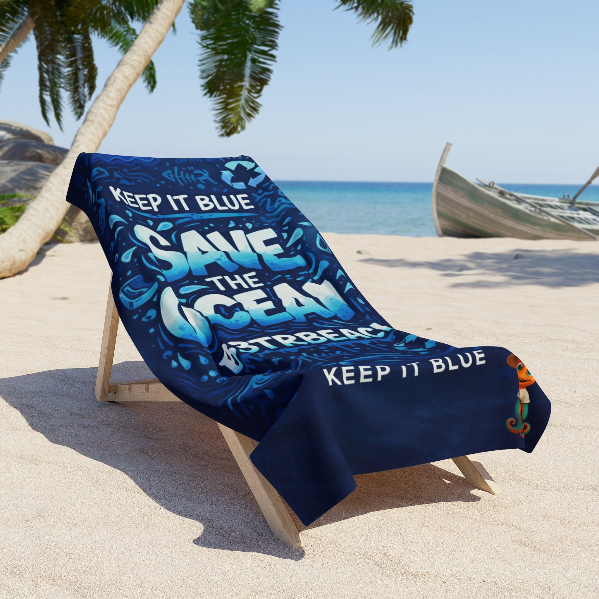 🌊 SAVE THE OCEAN — B3TRBeach Graffiti Towel