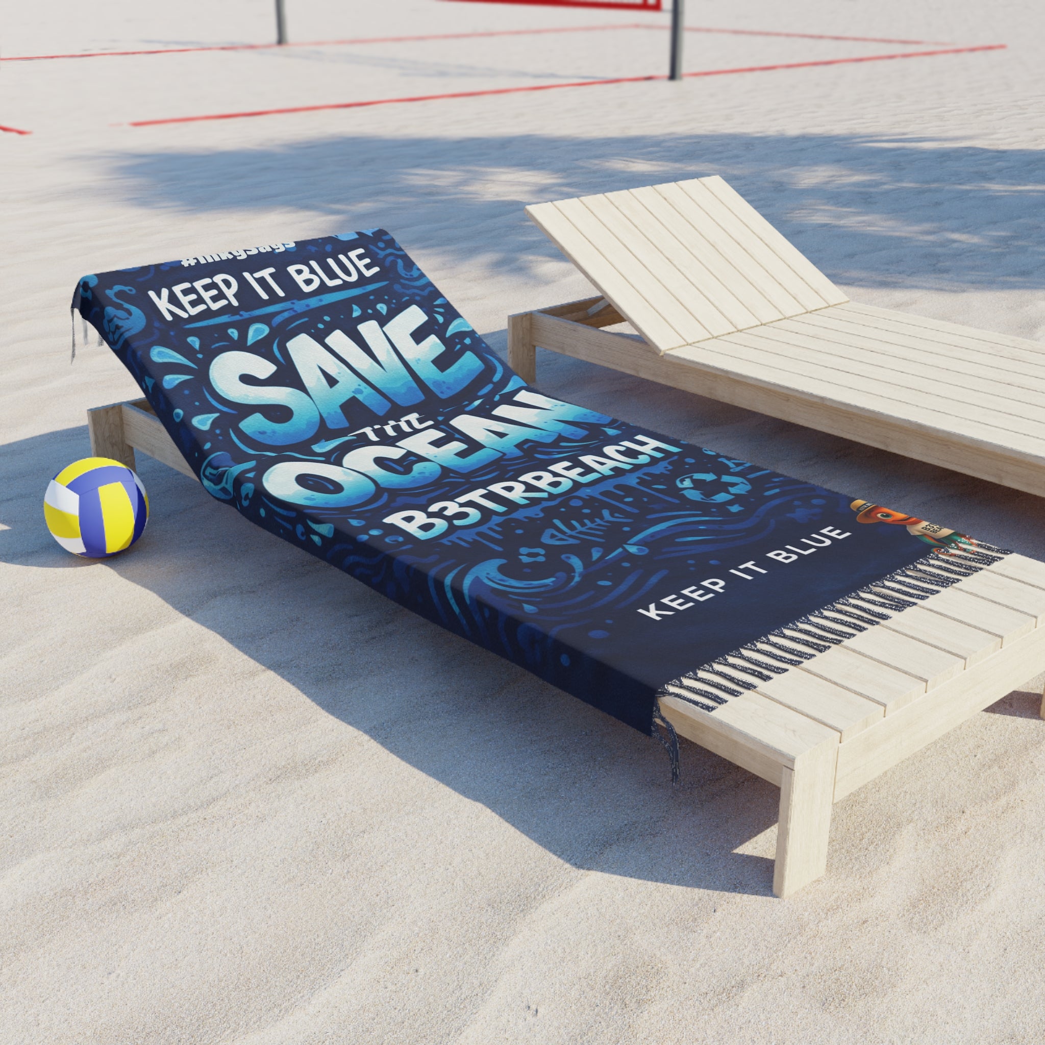 🌊 SAVE THE OCEAN — B3TRBeach Graffiti Towel