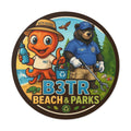 B3TR Beach & Parks Cleanup Mascot Sticker – Inky & Ranger Bear Ocean Guardian Decal (Eco-Friendly Vinyl)