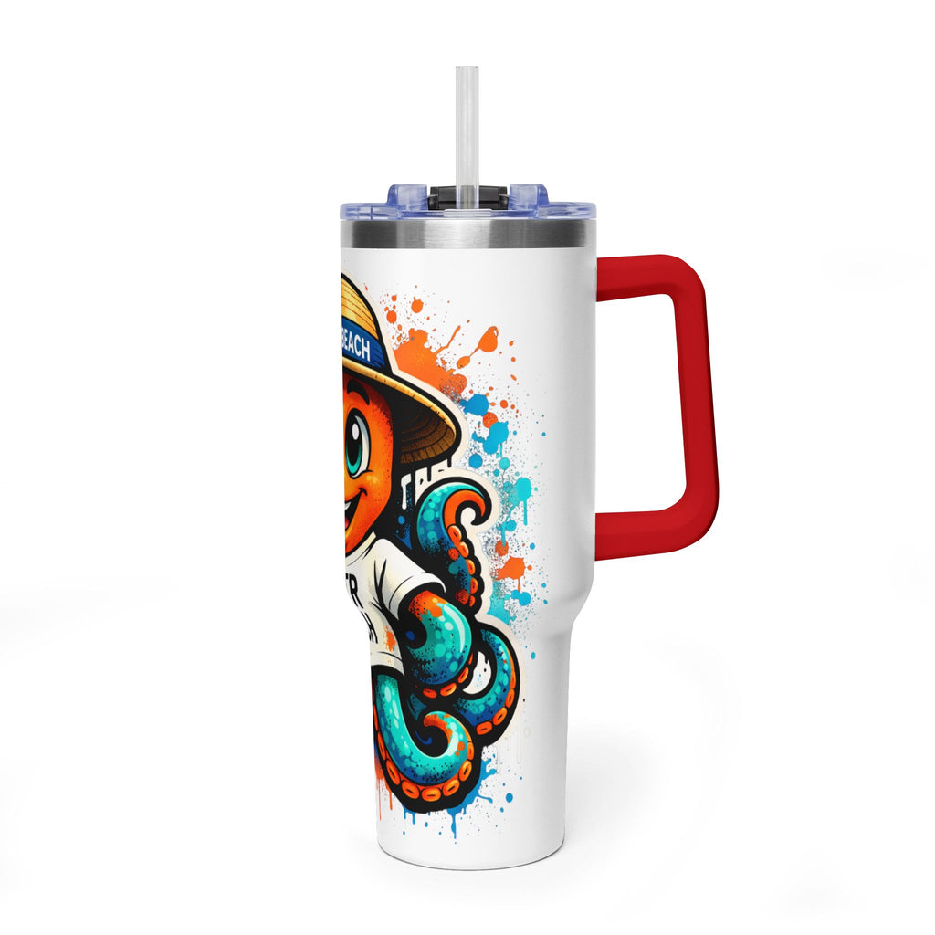 40oz Vacuum Tumbler — B3TR Beach Octopus Design (Insulated Travel Mug)