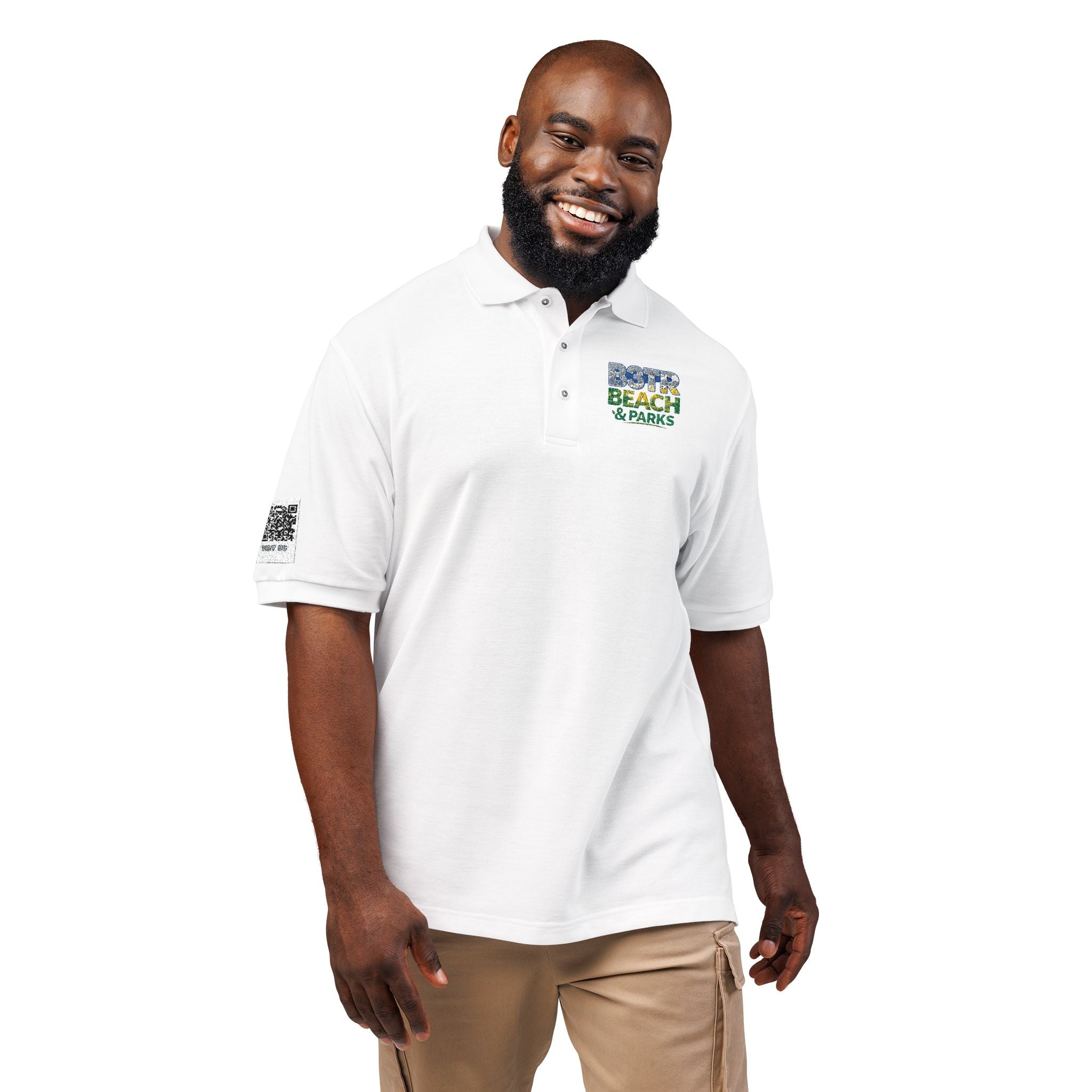 Embroidered "Beach & Parks" Polo Shirt — Coastal Logo Polo