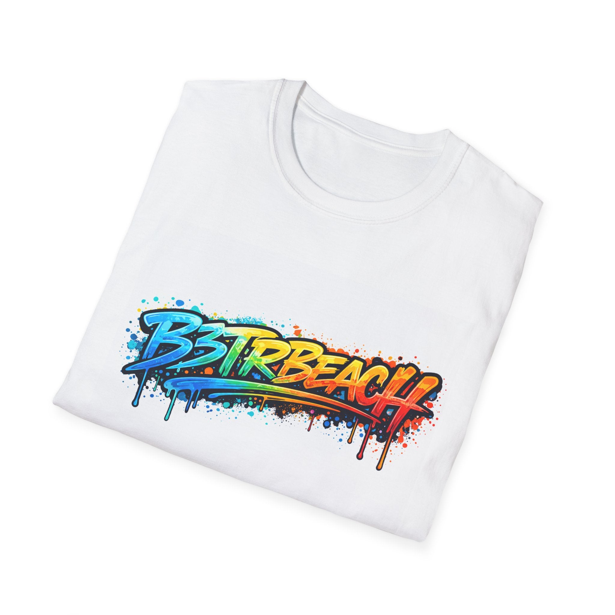 B3TR Beach T-Shirt — Colorful Graffiti Inky Surf Tee
