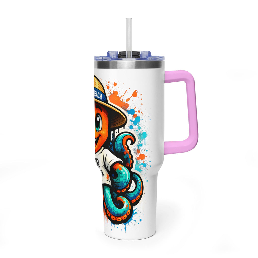 40oz Vacuum Tumbler — B3TR Beach Octopus Design (Insulated Travel Mug)